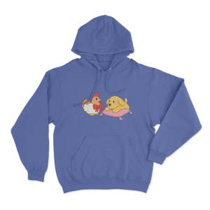 Dozy And Henrietta Unisex Hoodie Blue