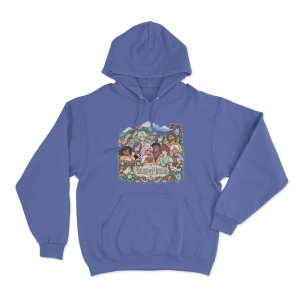 Fields Of Mistria Character Collection Unisex Hoodie Blue