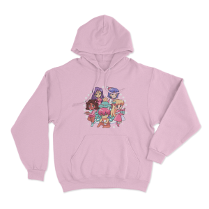 Romanceable Villagers Unisex Hoodie Pink